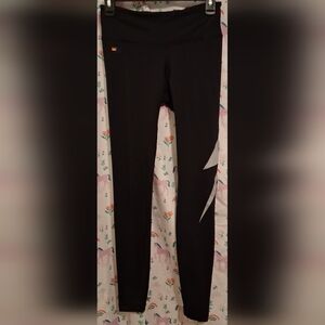 EUC Aviator Nation Black High-Rise Full-Length Athleisure Gym Legging Pant SZ S